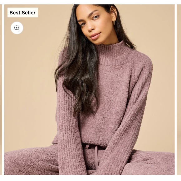 Marshmallow Rib Mock Neck with Long Pant - Picture 4 of 8